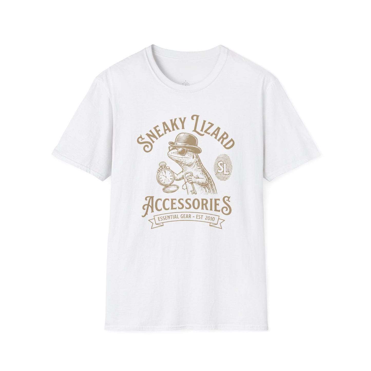 Sneaky Lizard Vintage Accessories T-Shirt | Retro Graphic Tee