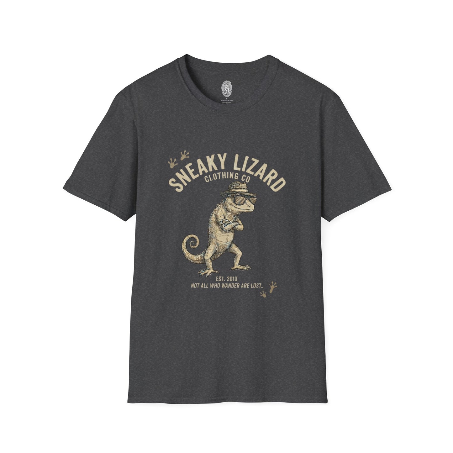 Sneaky Lizard Graphic T-Shirt | Vintage Detective Chameleon Tee