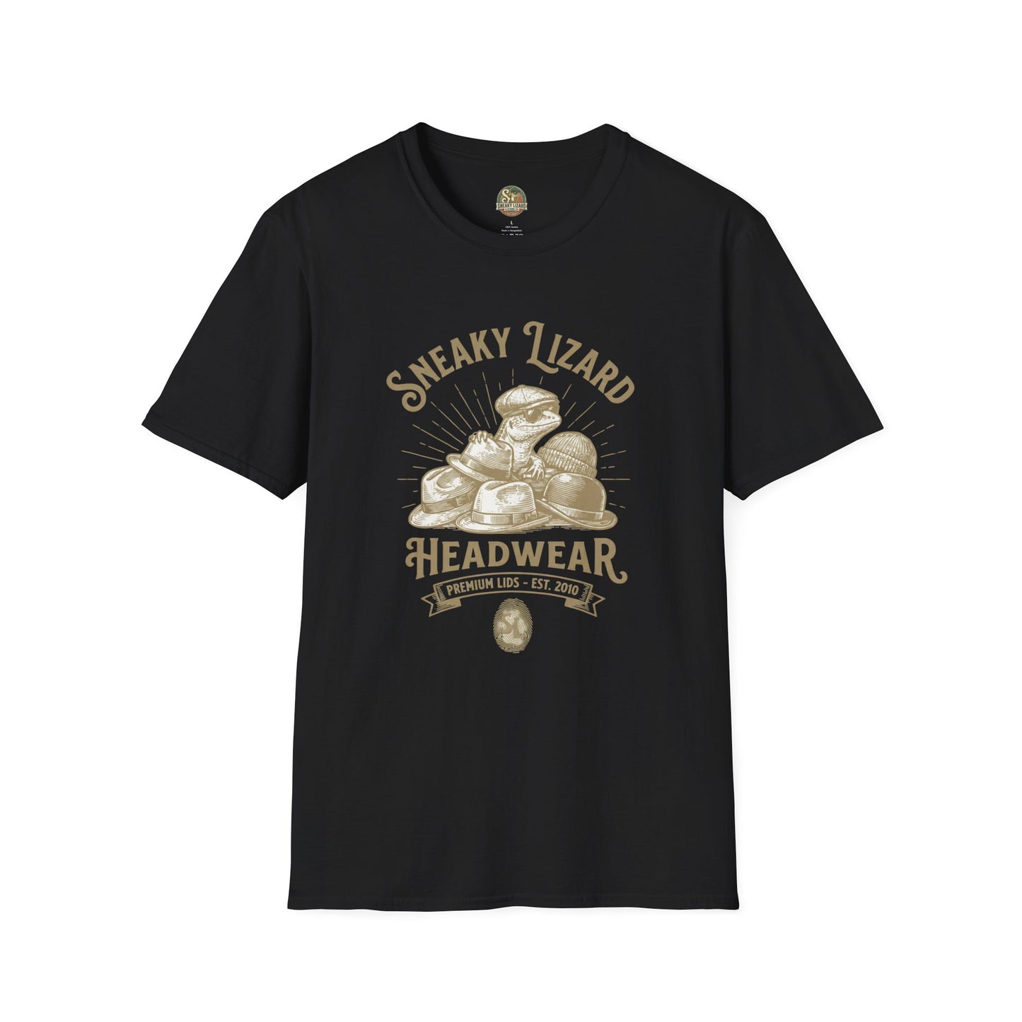 Sneaky Lizard Vintage Graphic T-shirt – Premium "Lids" T-Shirt