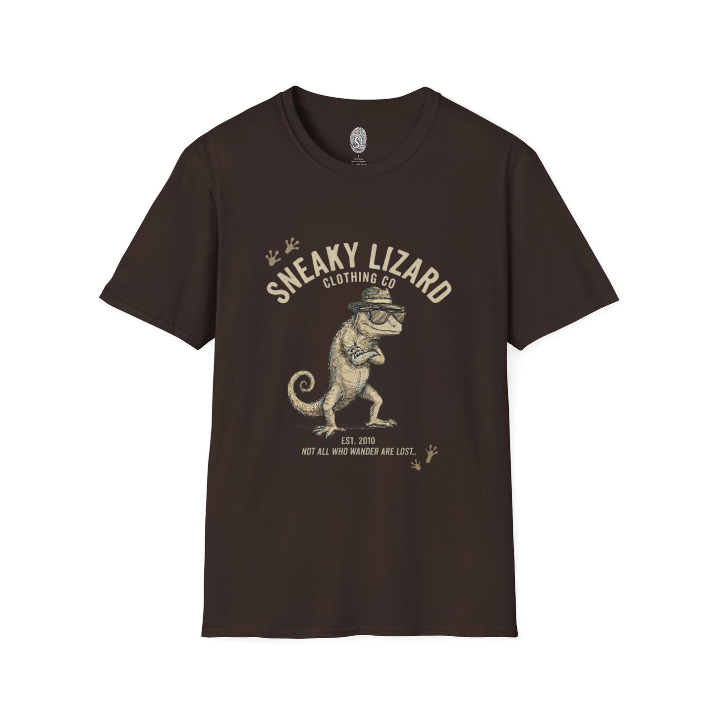 Sneaky Lizard Graphic T-Shirt | Vintage Detective Chameleon Tee