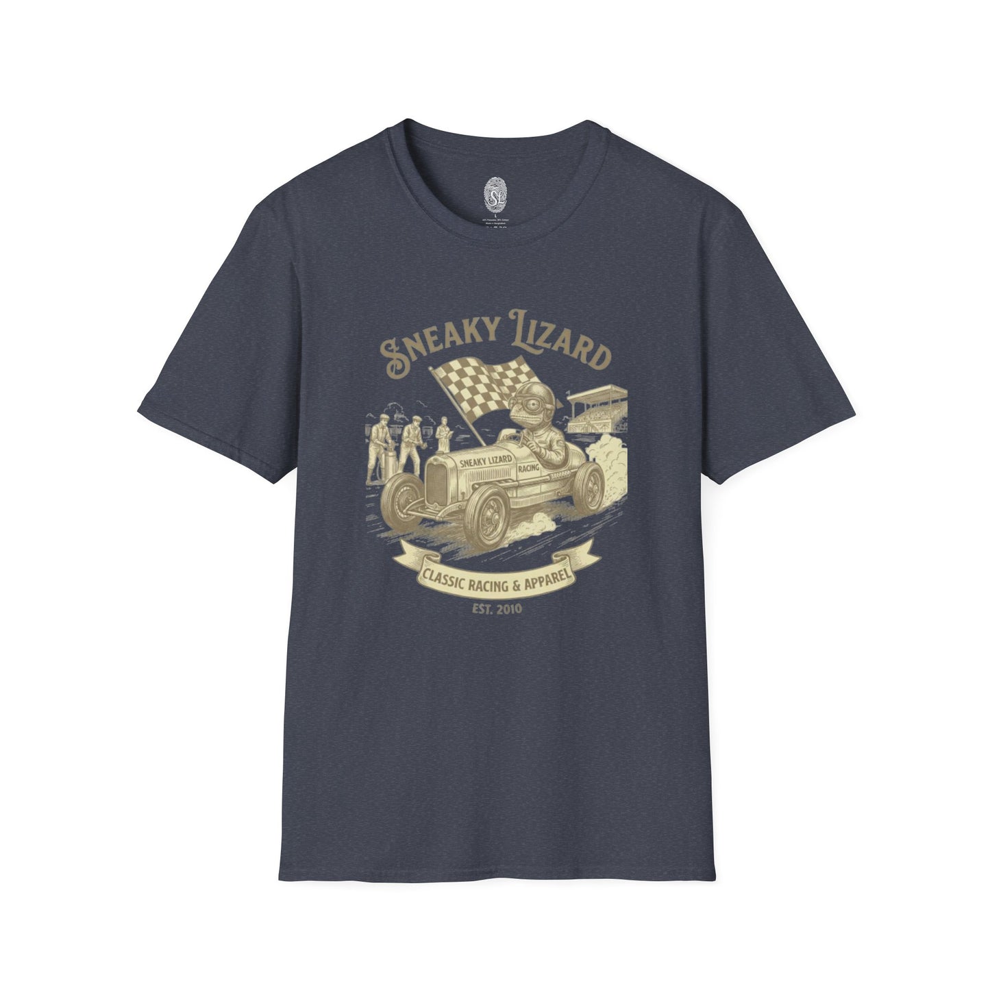 Sneaky Lizard Classic Racing T-Shirt | Vintage Hot Rod Design