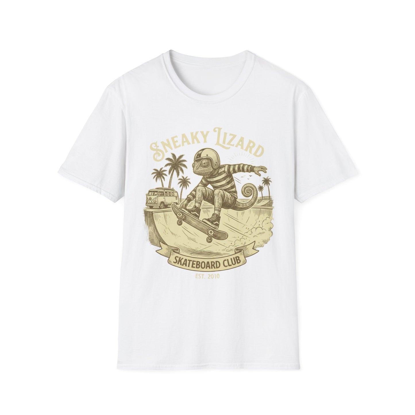 Sneaky Lizard Skateboard Club T-Shirt | Vintage Navy Skate Graphic Tee