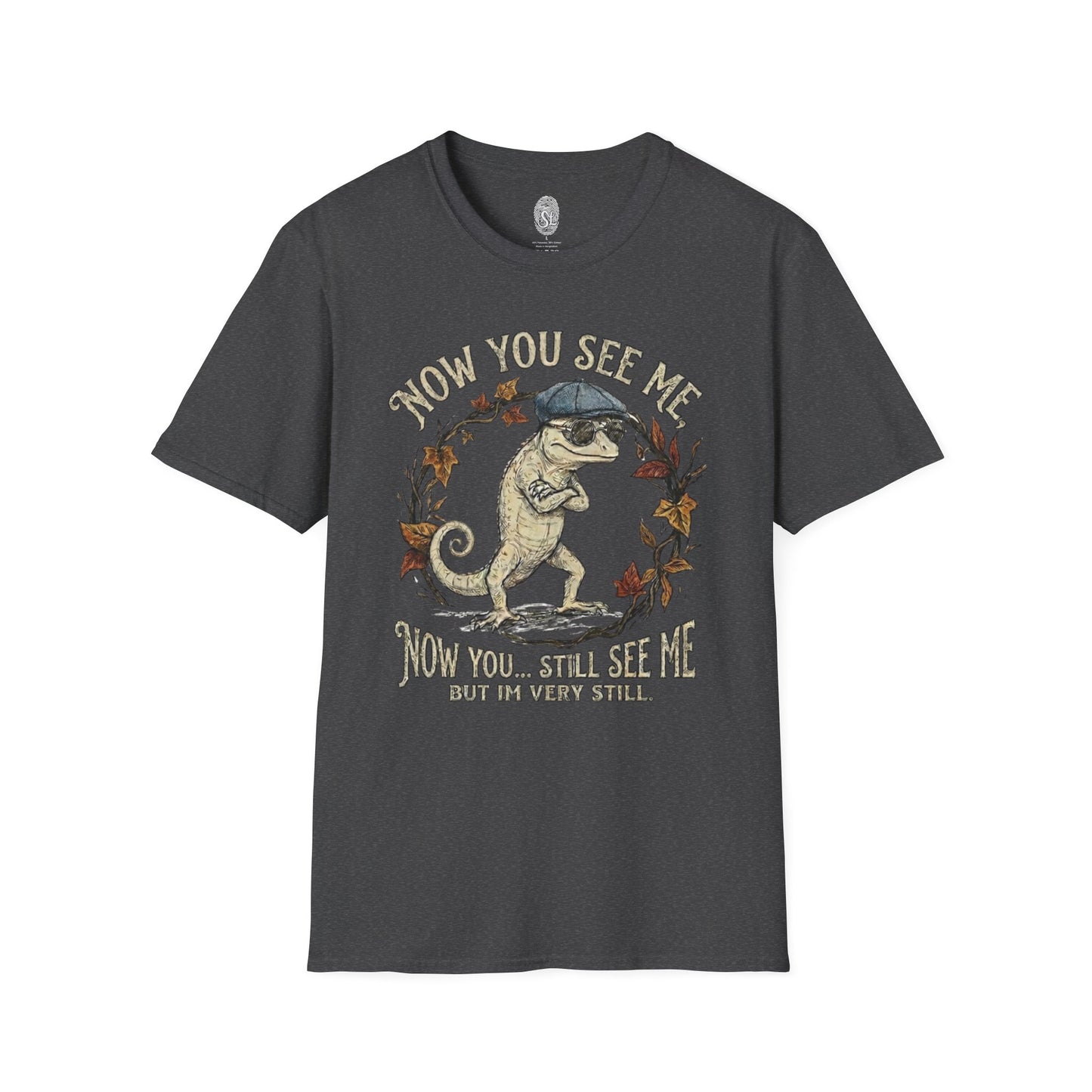 Now You See Me Chameleon T-Shirt | Cute Vintage Lizard Graphic Tee