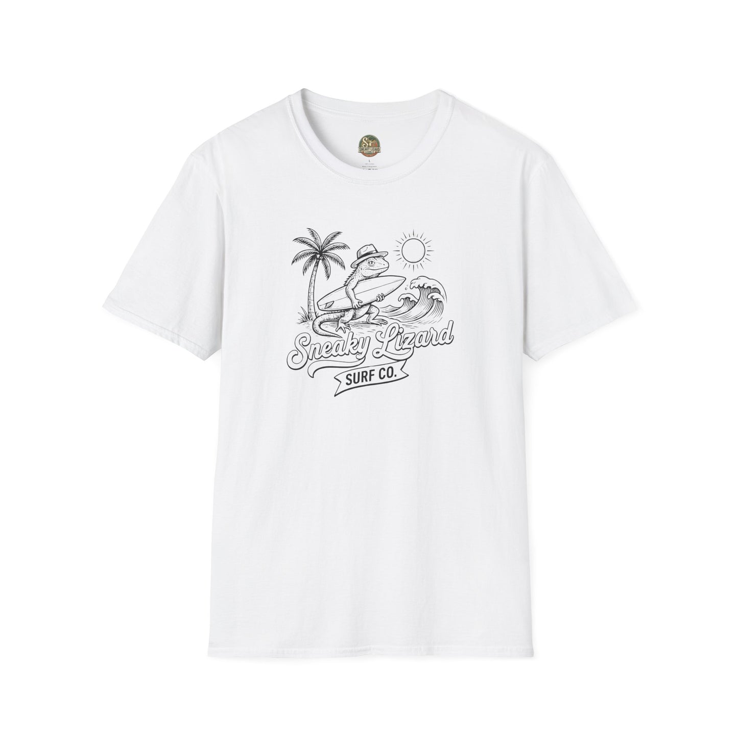 Surf Lizard T-Shirt | Vintage Surf Co. Graphic Tee | Sneaky Lizard