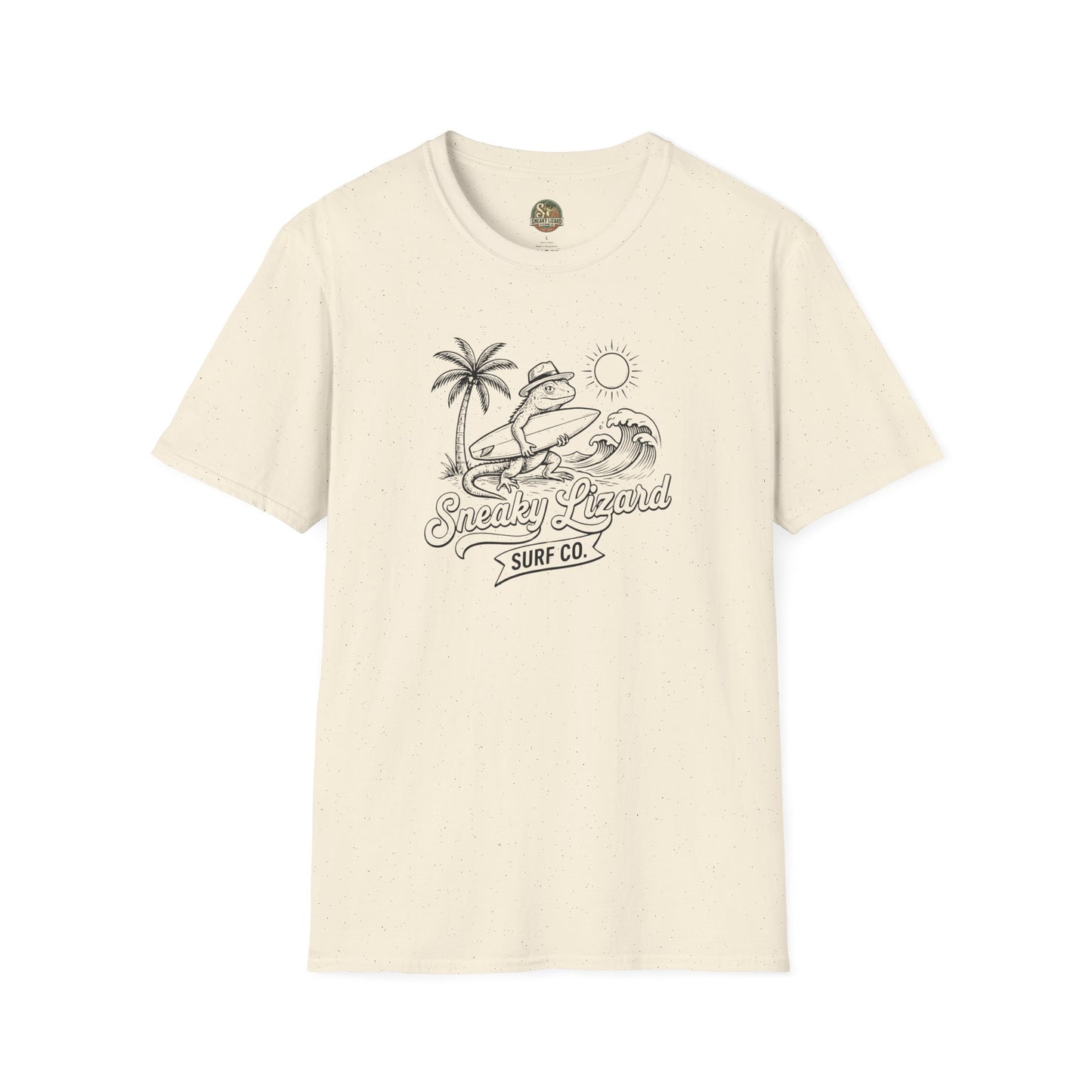 Surf Lizard T-Shirt | Vintage Surf Co. Graphic Tee | Sneaky Lizard