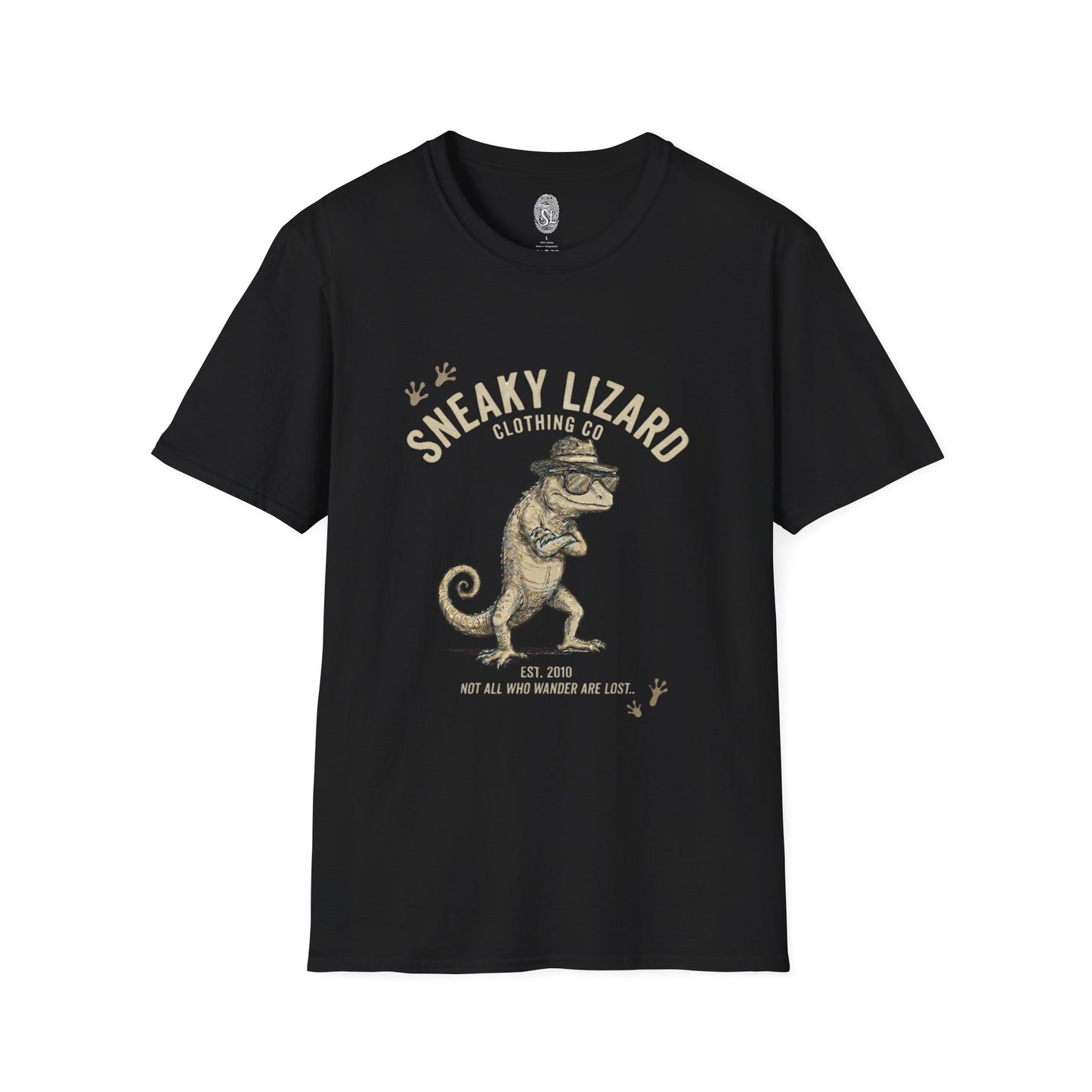 Sneaky Lizard Graphic T-Shirt | Vintage Detective Chameleon Tee