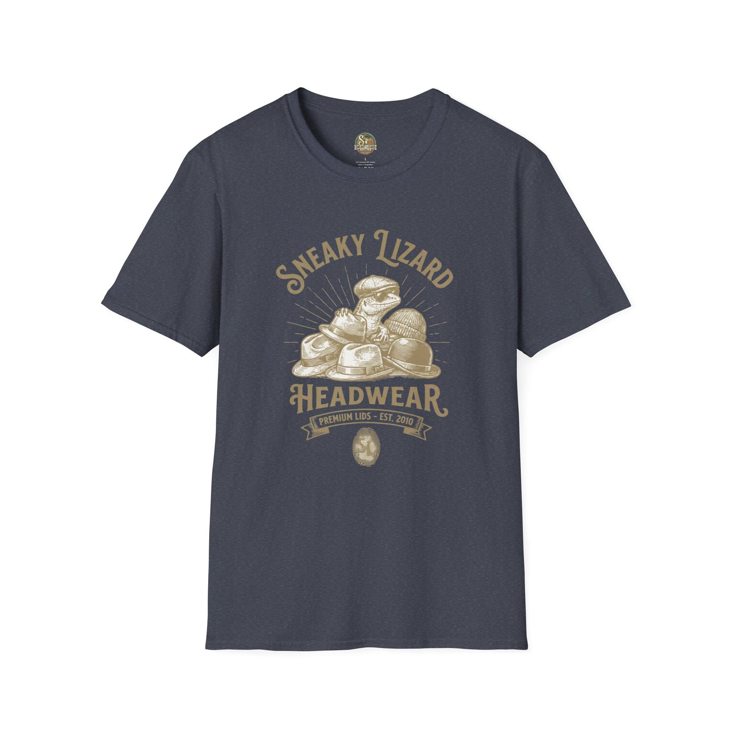 Sneaky Lizard Vintage Graphic T-shirt – Premium "Lids" T-Shirt