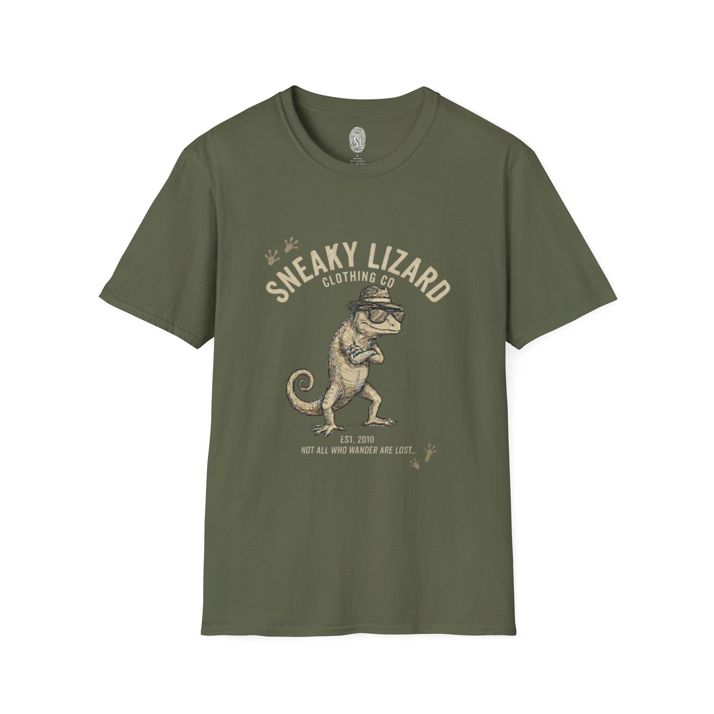 Sneaky Lizard Graphic T-Shirt | Vintage Detective Chameleon Tee