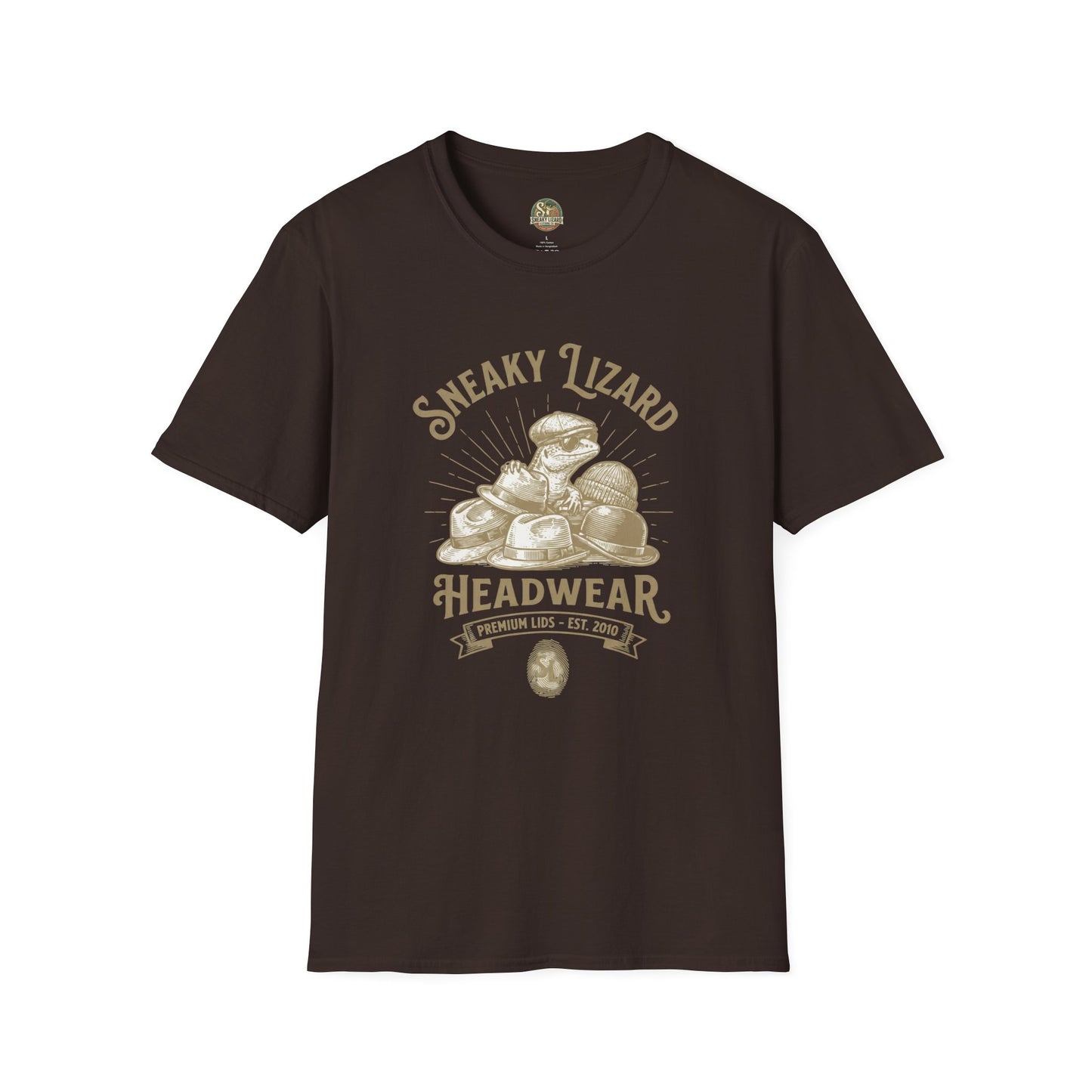 Sneaky Lizard Vintage Graphic T-shirt – Premium "Lids" T-Shirt