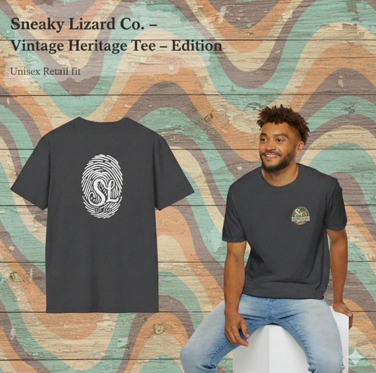 Sneaky Lizard Vintage Heritage T-shirt | The Signature Edition T-Shirt | Identity T-shirt