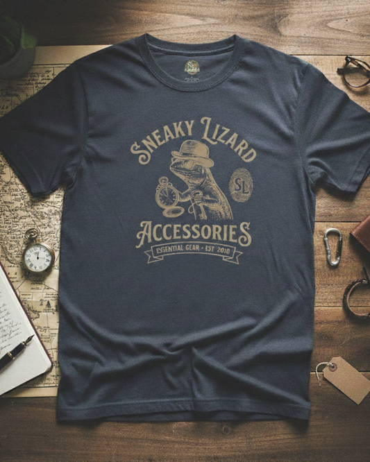 Sneaky Lizard Vintage Accessories T-Shirt | Retro Graphic Tee