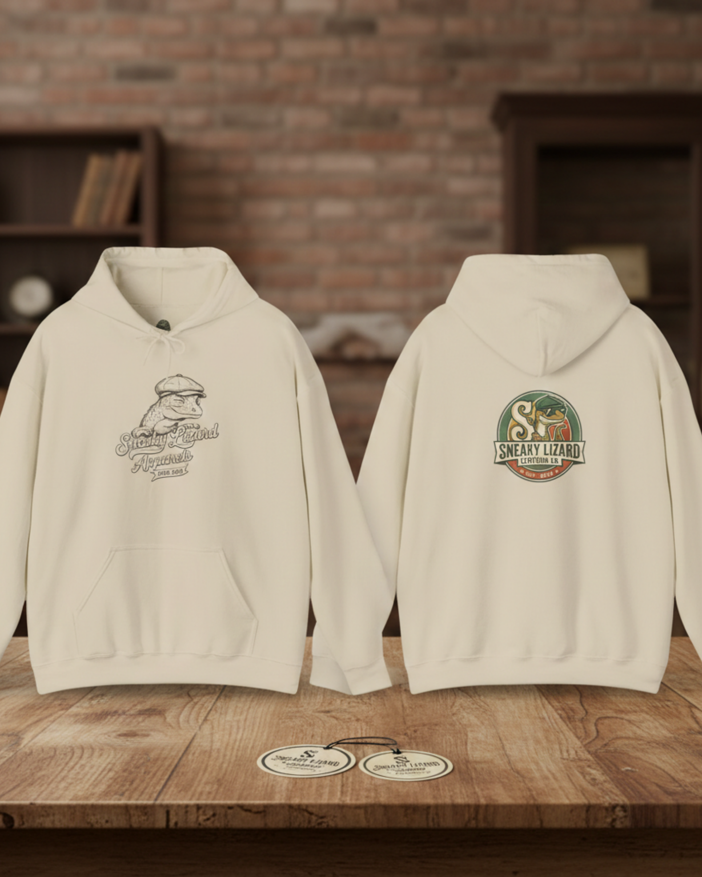 Sneaky Lizard Apparels Vintage Heritage Hoodie | Premium Graphic Fleece