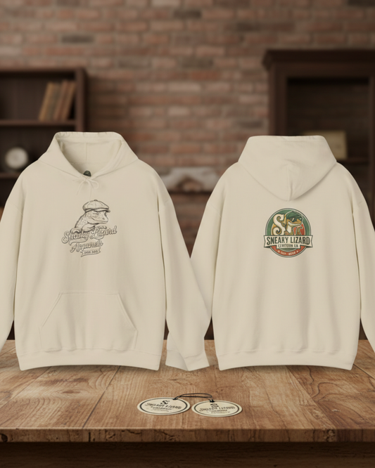 Sneaky Lizard Apparels Vintage Heritage Hoodie | Premium Graphic Fleece