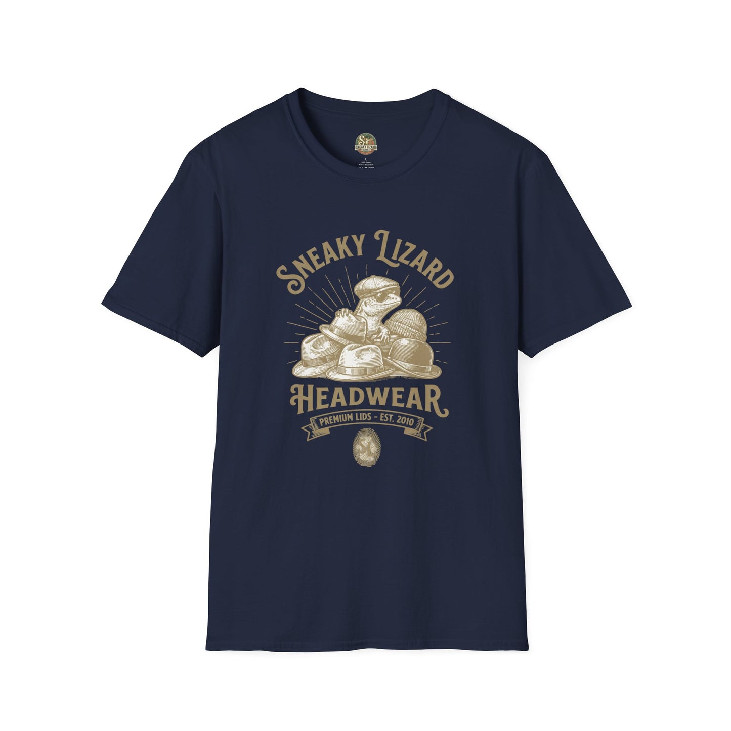 Sneaky Lizard Vintage Graphic T-shirt – Premium "Lids" T-Shirt