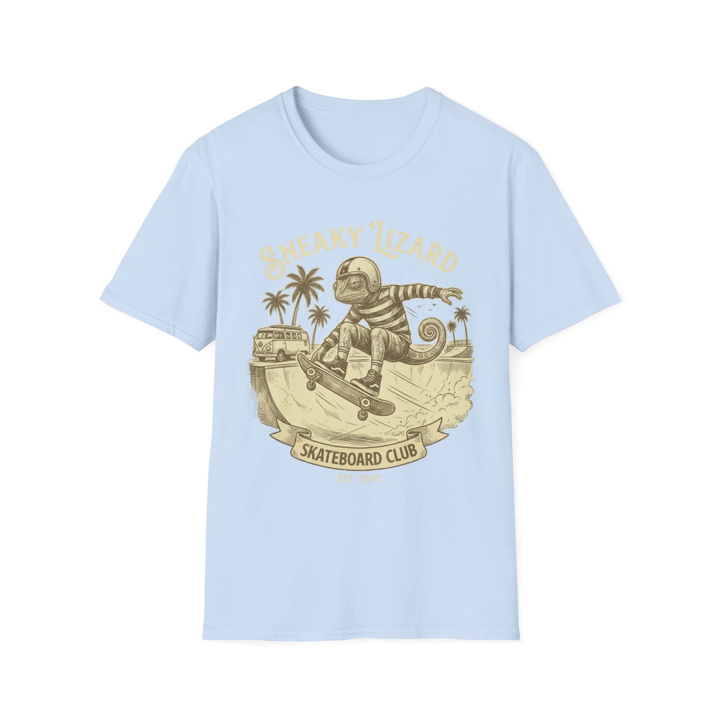 Sneaky Lizard Skateboard Club T-Shirt | Vintage Navy Skate Graphic Tee