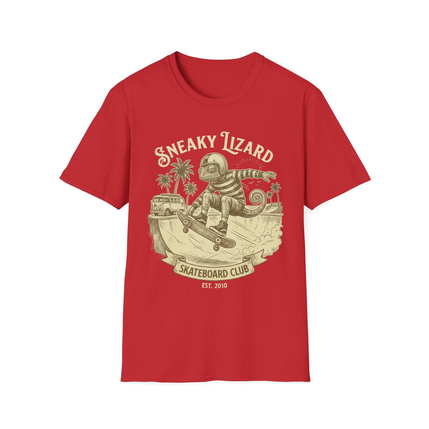 Sneaky Lizard Skateboard Club T-Shirt | Vintage Navy Skate Graphic Tee