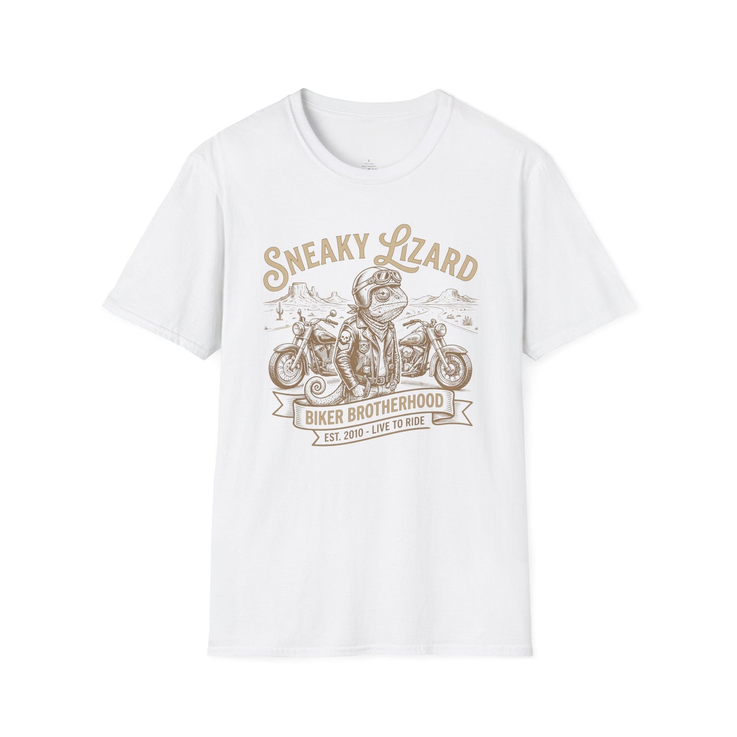 Sneaky Lizard Biker Brotherhood T-Shirt | Vintage Motorcycle Graphic Tee