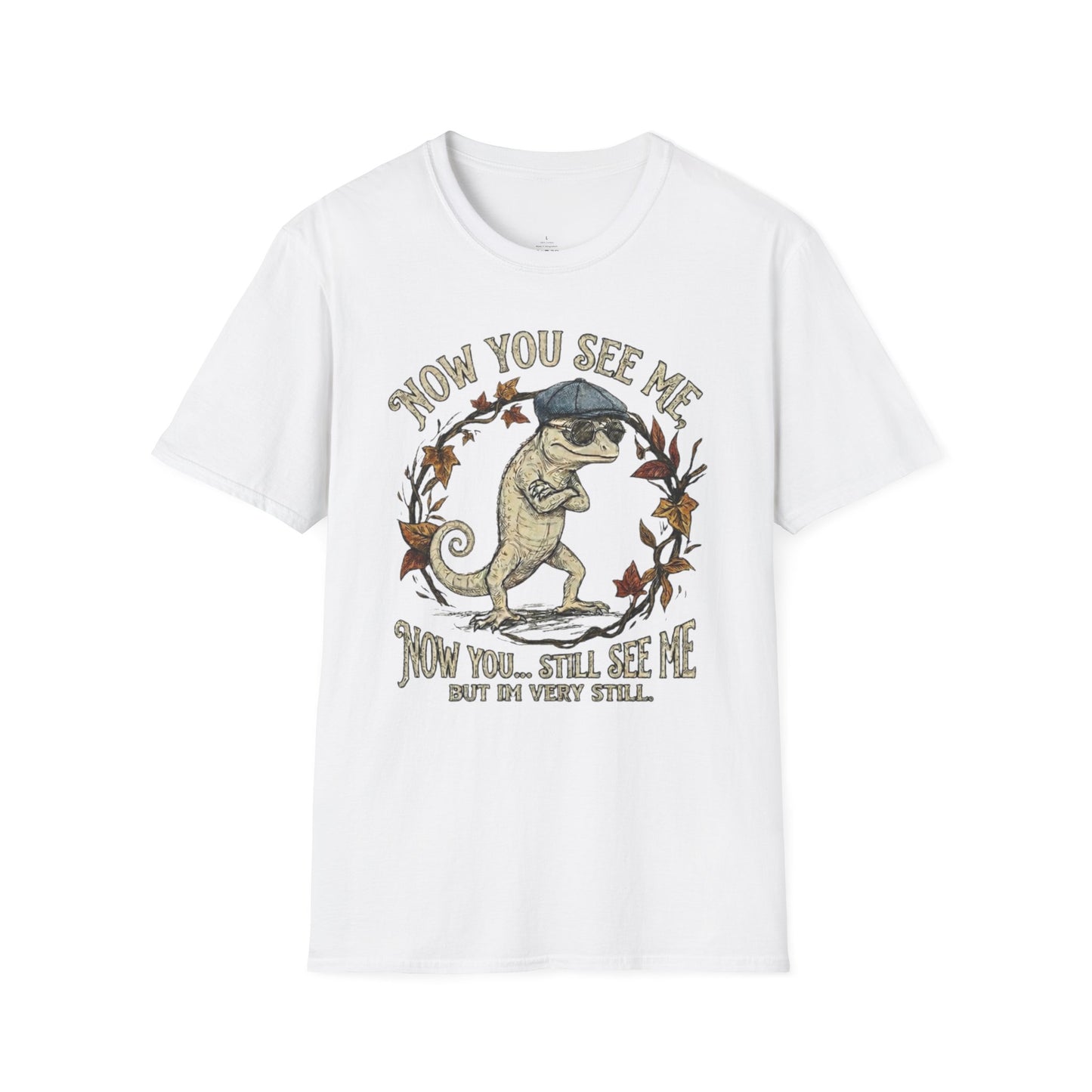 Now You See Me Chameleon T-Shirt | Cute Vintage Lizard Graphic Tee