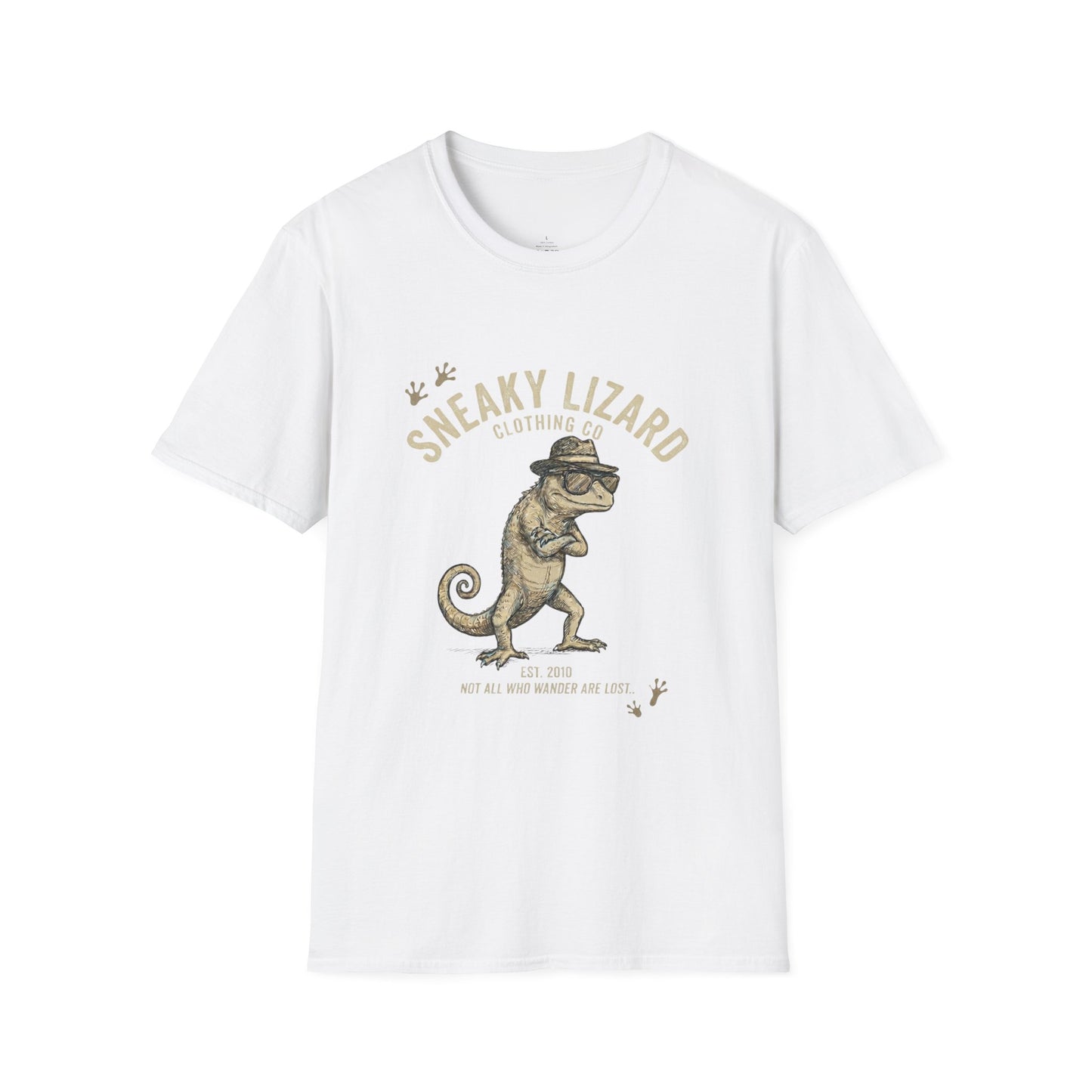 Sneaky Lizard Graphic T-Shirt | Vintage Detective Chameleon Tee