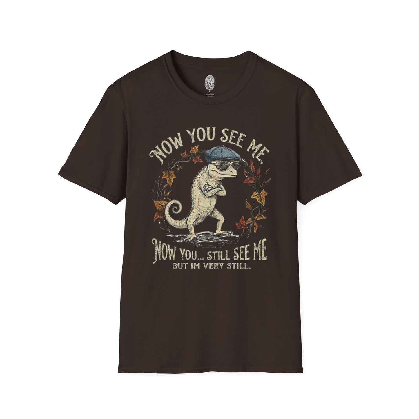 Now You See Me Chameleon T-Shirt | Cute Vintage Lizard Graphic Tee