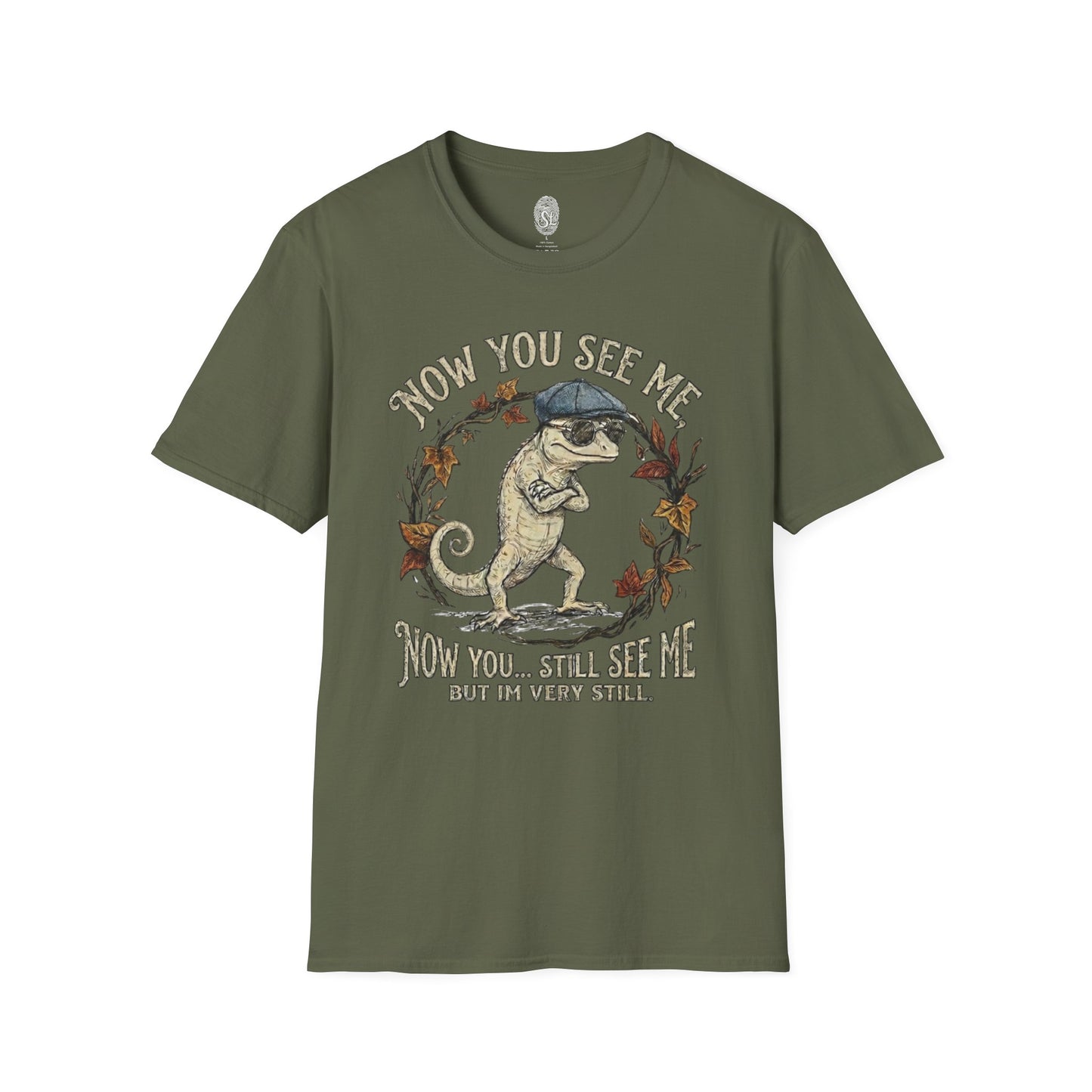 Now You See Me Chameleon T-Shirt | Cute Vintage Lizard Graphic Tee