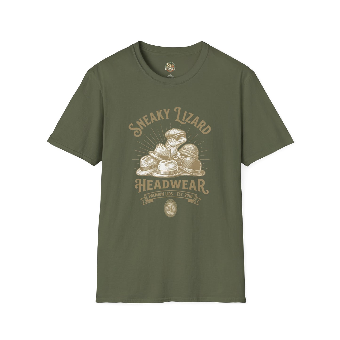 Sneaky Lizard Vintage Graphic T-shirt – Premium "Lids" T-Shirt