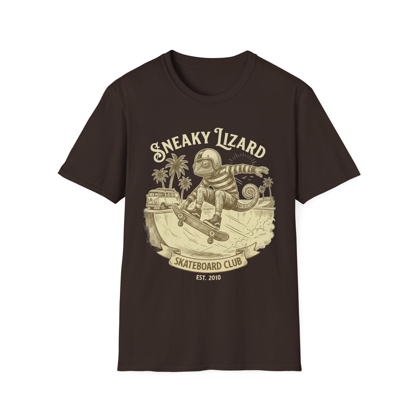 Sneaky Lizard Skateboard Club T-Shirt | Vintage Navy Skate Graphic Tee